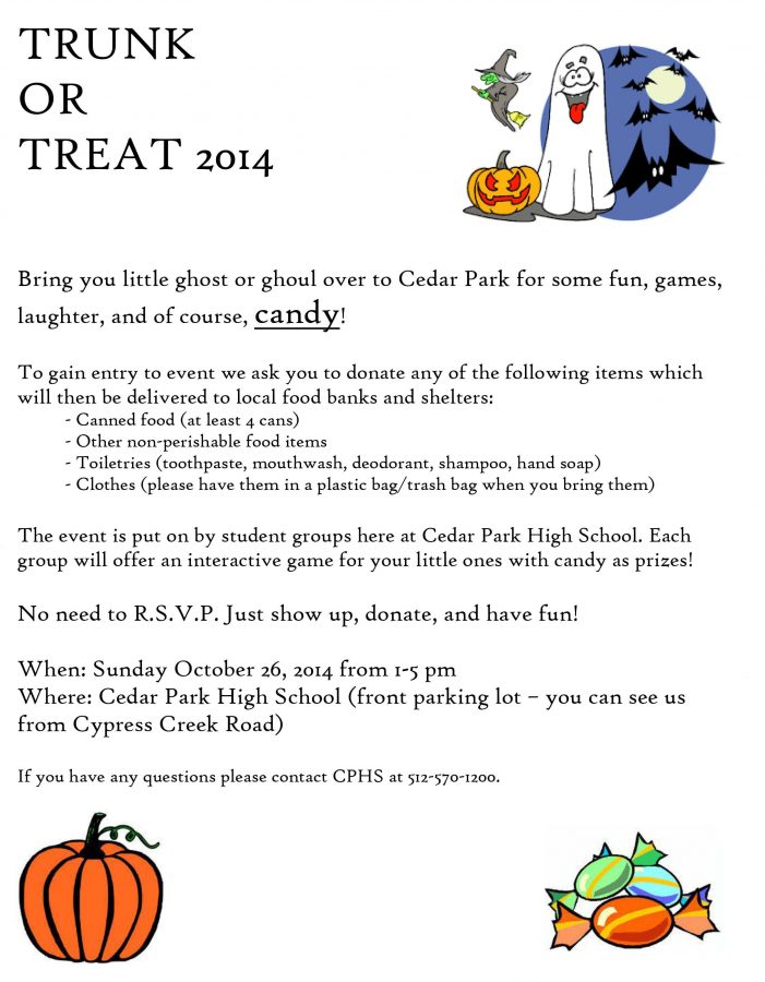 Trunk or Treat lets kids give back to local families. 
