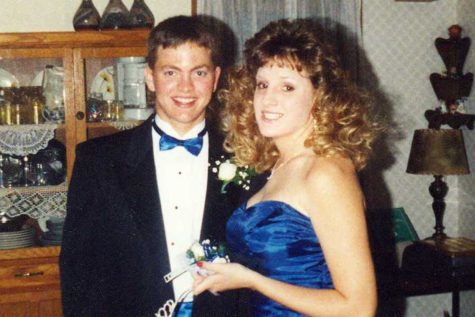 Spanish teacher Kris Campos at her prom. Photo courtesy of Kris Campos.