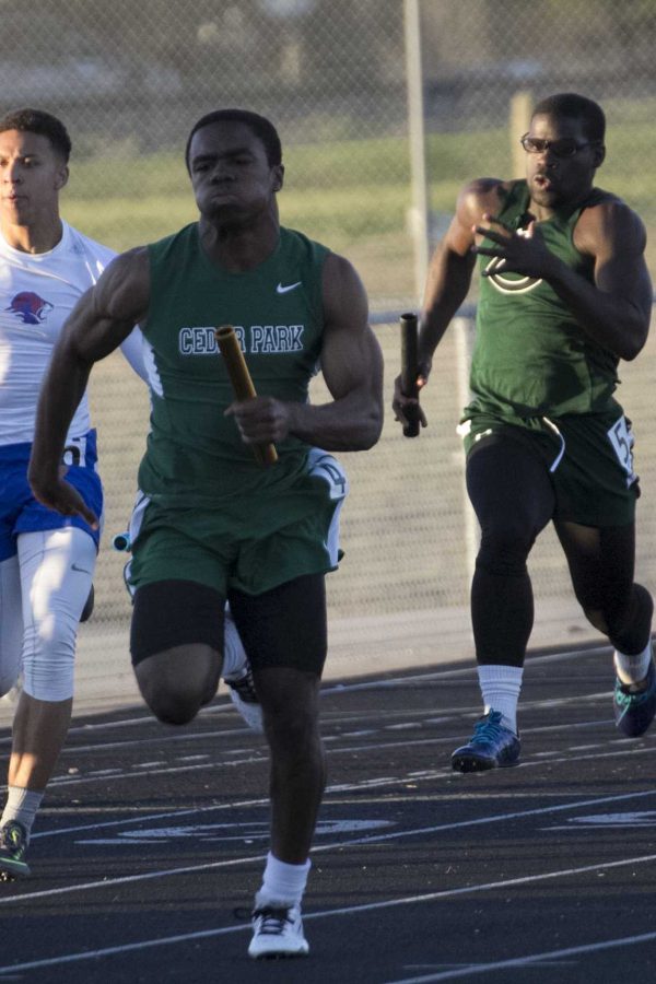 Senior+Javelin+Guidry+runs+at+the+Hutto+Relays+on+March+3.++After+Regionals+he+progressed+to+State+where+he+won+gold+in+the+boys+100+meter+dash.+Before+the+race+I+fix+my+start%2C+give+glory+to+God%2C+Guidry+said.+At+the+State+meet%2C+it+felt+like+I+had+to+win.