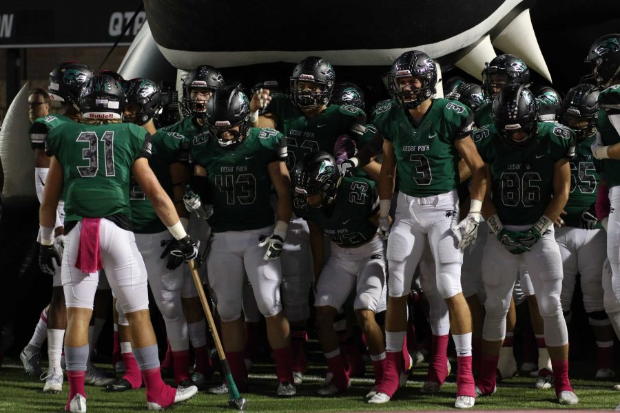 The Timberwolves take the field against Cedar Creek on Friday, Oct. 7, at Gupton Stadium.