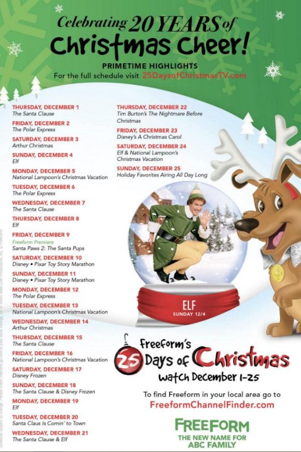 ABC Family 25 Days of Christmas Schedule