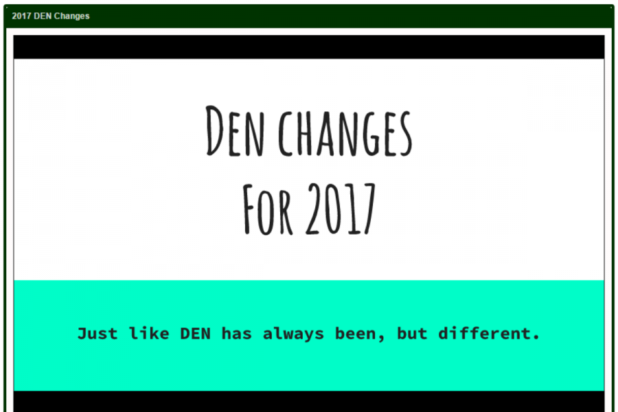 To learn more information on the DEN changes, view the libraries site to see a powerpoint. 