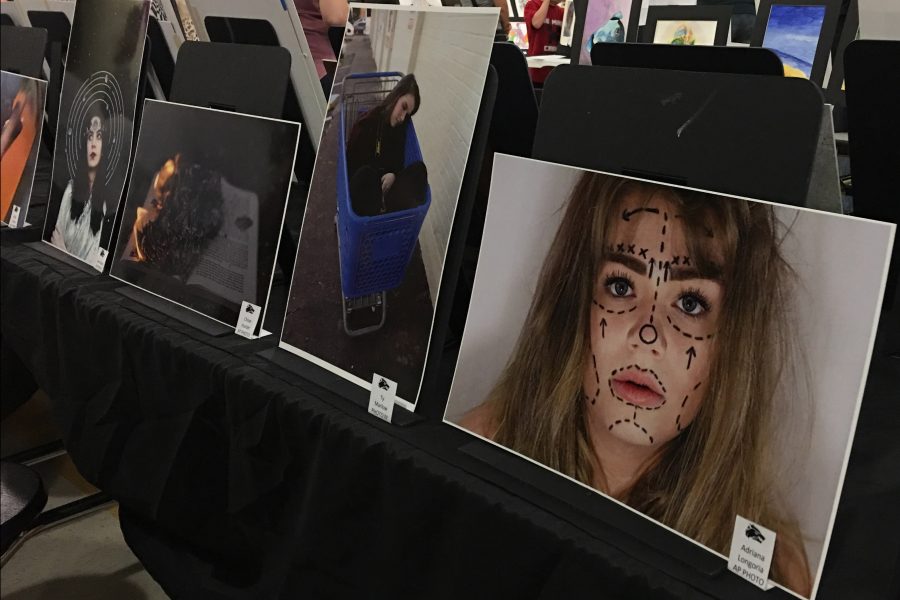 Work from Adriana Longoria, Chloe Hunter, and Luna Davis were on display at the art show.