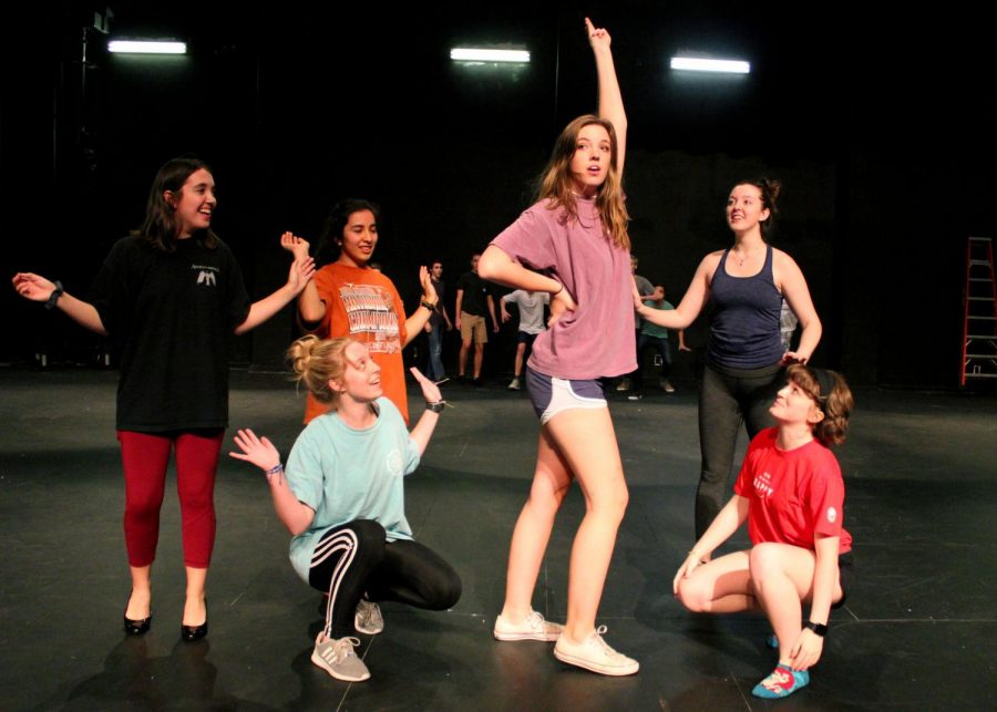 Seniors+Caiti+Dodge+and+Zoe+Parkinson+rehearse+their+ensemble+member+tracks+in+the+number+they+co-choreographed%2C+%E2%80%9CBend+and+Snap%E2%80%9D+on+Oct.+30+in+the+CPHS+PAC.+Dodge+and+Parkinson+worked+together+for+approximately+30+hours+making+fun%2C+show-stopping+choreography+to+teach+the+rest+of+their+castmates.+%E2%80%9CMy+favorite+number+to+choreograph+was+What+You+Want+because+even+though+it+%5Bthe+song%5D+is+so+long%2C+me+and+Zoe+had+so+many+ideas+and+they+all+worked%2C%E2%80%9D+Dodge+said.+
