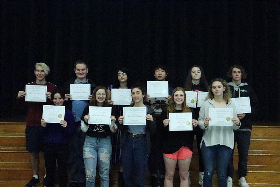 Art students earn Gold Keys, Silver Keys and Honorable Mentions from the Scholastic Art and Writing Awards.