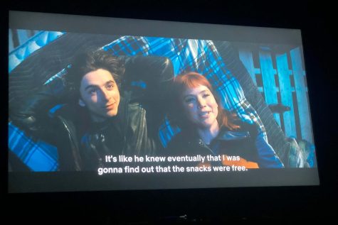 “Don’t Look Up” was released on Dec. 5, 2021 after around six months of filming. In this scene, Jennifer Lawerence, playing Kate Dibiasky, and Timothee Chalamet, playing Pule, are talking about a person who scammed them out of free snacks and charged them. I loved this movie, and I definitely recommend it to those who haven’t watched it yet. 