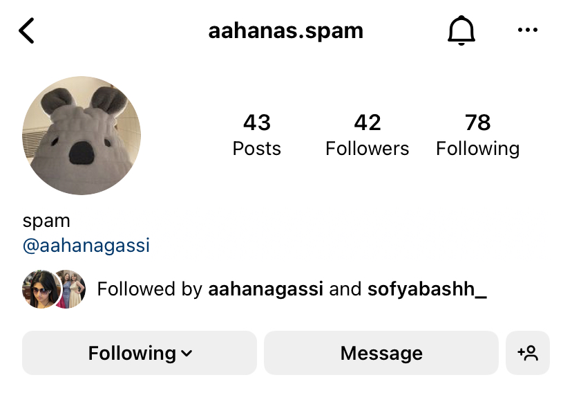 Reporter+Aahana+Mulchandani%E2%80%99s+spam+account+is+displayed%2C+showing+a+variety+of+posts%2C+from+details+of+her+recreational+life+to+her+school+life.+Such+spam+accounts+fall+under+the+category+of+fake+instagram+accounts%2C+or+FINSTAS%2C+and+affect+FOMO+by+increasing+engagement+with+social+media+due+to+the+daily+amount+of+posts+that+users+get+to+their+feeds.+%E2%80%9CSometimes%2C+I+find+myself+scrolling+endlessly+through+social+media+purely+because+I+follow+a+lot+of+accounts+that+post+funny+content%2C%E2%80%9D+Mulchandani+said.+%E2%80%9CIt+definitely+increased+my+addiction+to+social+media+and+especially+with+the+pressure+of+upkeeping+a+spam+account.%E2%80%9D