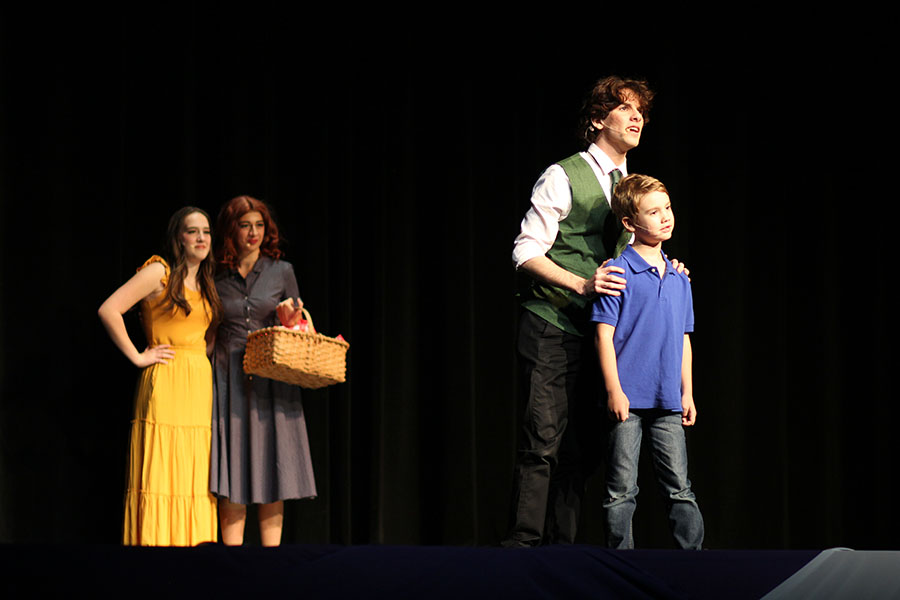 Singing on stage senior Brady Allen performs in Big Fish, where he played a lead role as Will Bloom that lead him to a nomination in the category for male leads at the Heller Awards for Young Artists. Throughout his high school experience Allen was involved in many different productions and plans to continue his career in theatre as he attends the New York Conservatory for Dramatic Arts.  I’m really excited,” Allen said. “I think the community in New York is going to be a big change, but also really fun and inviting. I’m excited to also just focus on the arts and not really have to worry about school and be around other people who are really invested in the arts. 