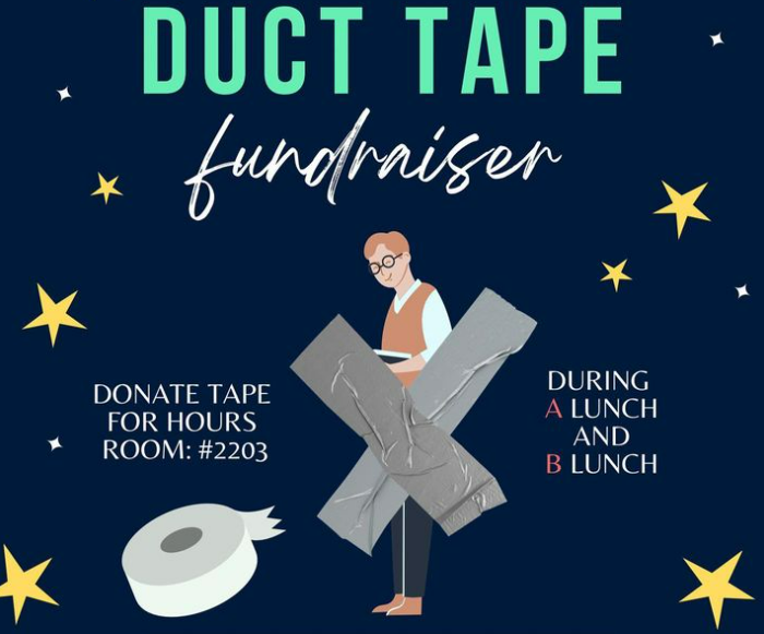 A portion of the debate team’s flier advertising their duct tape fundraiser. Debate team captain Delaney McClure said she hopes the fundraiser will raise the necessary funds to aid next year’s team with their expenses as the formerly debate class-exclusive team transitions into a club. “It costs money to do certain things that clubs have,” McClure said. “I just wanted to make sure that [the debate team] is all set up for next year and start doing fundraisers so we can get to that position as a club.” (Photo Courtesy of @debate_cphs on Instagram)