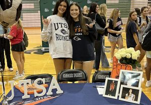 Sisters Isabel and Sofia Peters commit to the University of Texas San Antonio to continue their academic and athletic careers on the Division 1 Women’s Soccer team. Playing together since they were children, the two sisters are excited to share this next step with each other. “I’m really excited to get to play with Sofia [again this year],” Isabel said. “We’re really close and we’re kind of best friends. [Playing soccer together] has bonded us a lot. I always knew that I wanted to play college soccer but I didn’t know I would end up playing with Sofia, so I’m super excited [that] I get to play with [her] in college.”

Photo courtesy of Isabel Peters