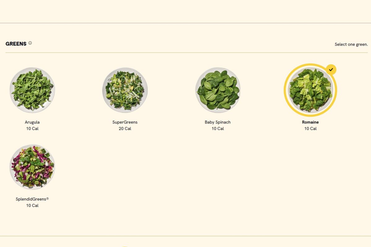 All of the "greens" options on CAVA's website.